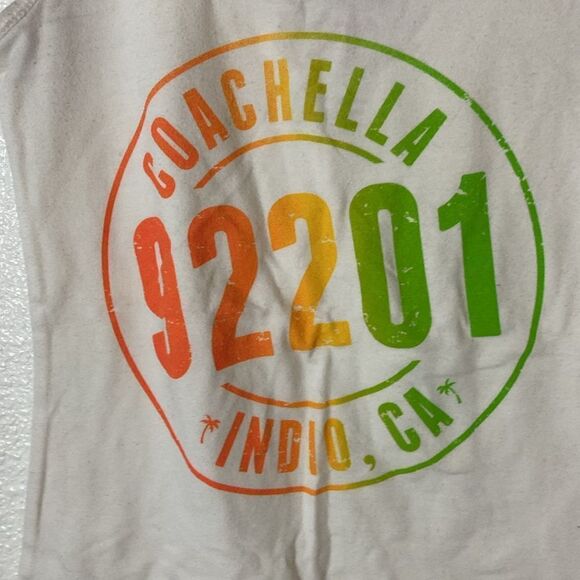 Coachella 92201 Indio CA Womens white tank- Size Small - Picture 2 of 5